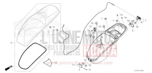 COMPARTIMENT A BAGAGES/SIEGE SH350AM de 2021